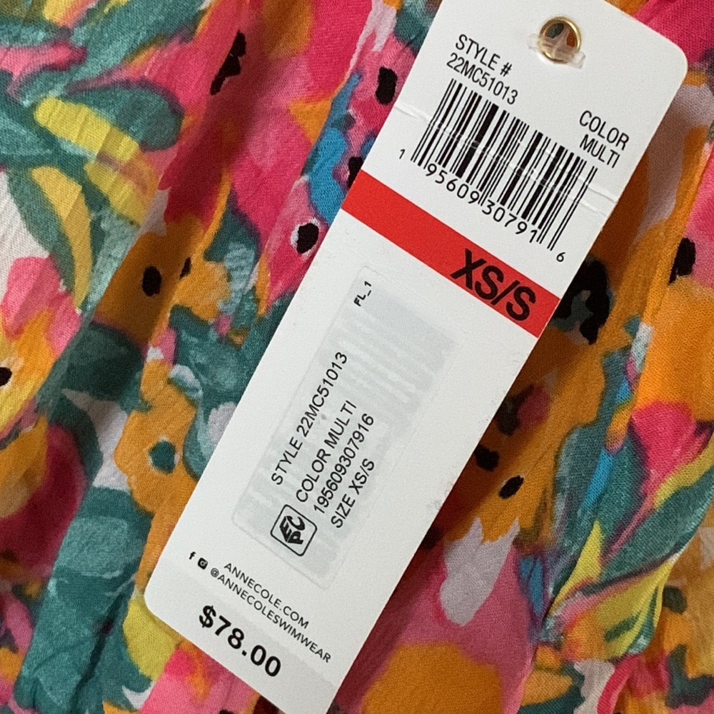 Anne Cole Flounce V Neck Tunic Cover Up - Picture 12 of 12